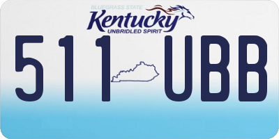 KY license plate 511UBB