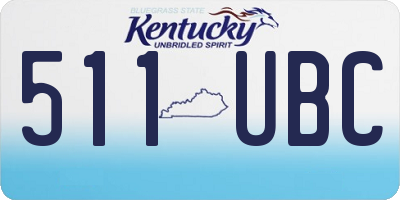 KY license plate 511UBC