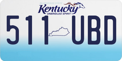 KY license plate 511UBD