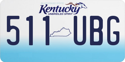 KY license plate 511UBG