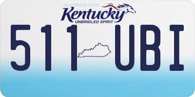 KY license plate 511UBI