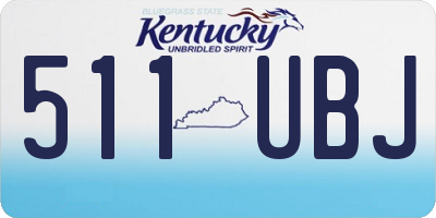 KY license plate 511UBJ
