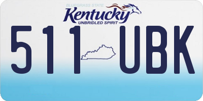 KY license plate 511UBK