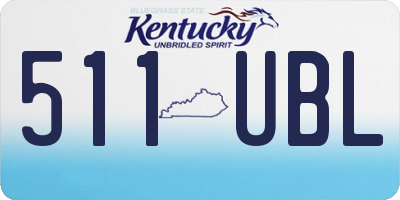 KY license plate 511UBL