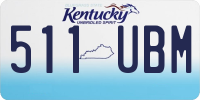 KY license plate 511UBM