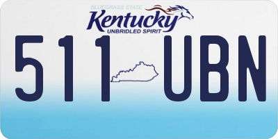 KY license plate 511UBN