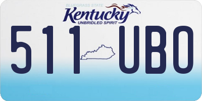 KY license plate 511UBO