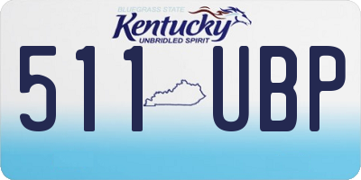 KY license plate 511UBP