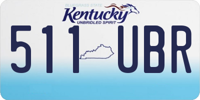 KY license plate 511UBR