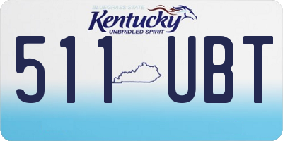 KY license plate 511UBT