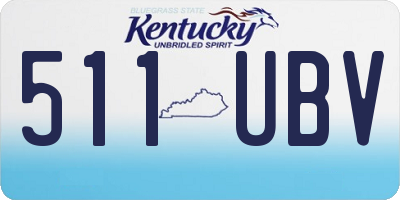 KY license plate 511UBV