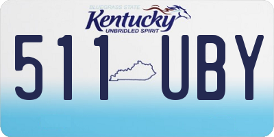KY license plate 511UBY