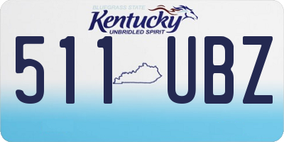 KY license plate 511UBZ