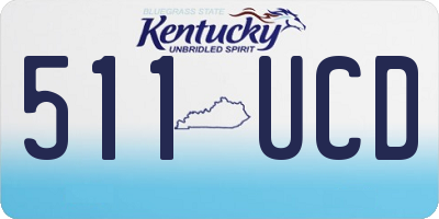 KY license plate 511UCD