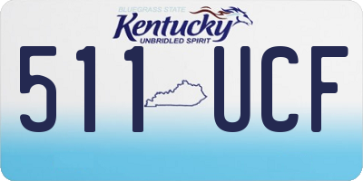 KY license plate 511UCF