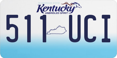 KY license plate 511UCI