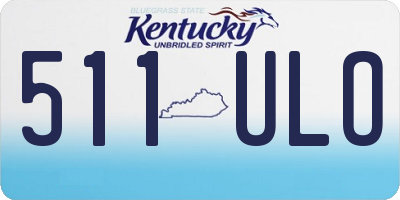 KY license plate 511ULO