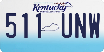KY license plate 511UNW