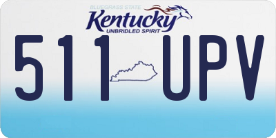 KY license plate 511UPV