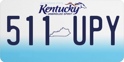 KY license plate 511UPY