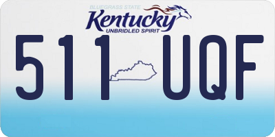 KY license plate 511UQF