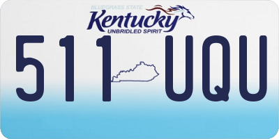 KY license plate 511UQU
