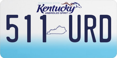 KY license plate 511URD