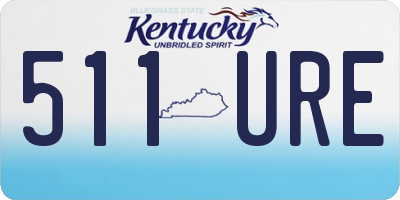 KY license plate 511URE