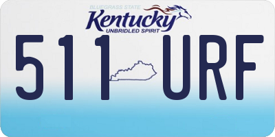 KY license plate 511URF