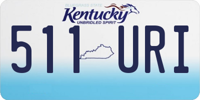 KY license plate 511URI