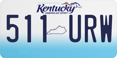 KY license plate 511URW