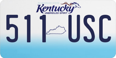 KY license plate 511USC