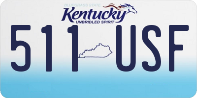KY license plate 511USF
