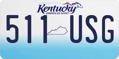 KY license plate 511USG