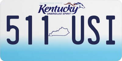 KY license plate 511USI
