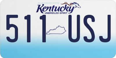 KY license plate 511USJ