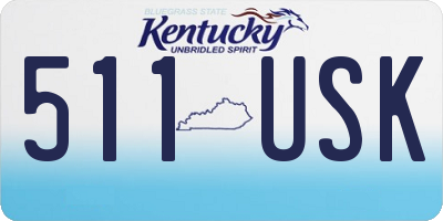 KY license plate 511USK