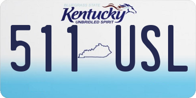 KY license plate 511USL