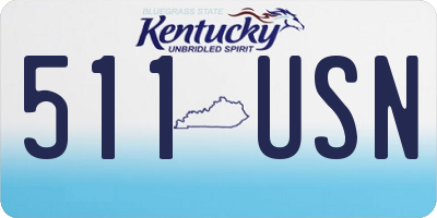 KY license plate 511USN