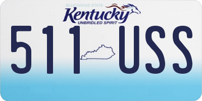 KY license plate 511USS
