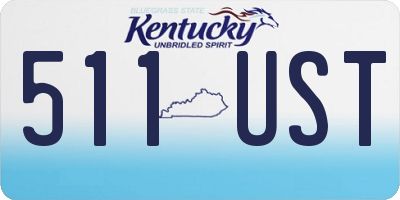 KY license plate 511UST