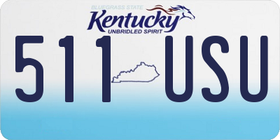 KY license plate 511USU