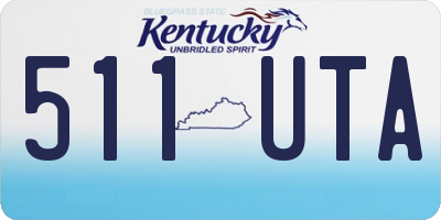 KY license plate 511UTA