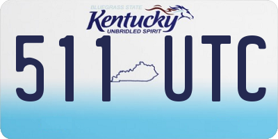KY license plate 511UTC