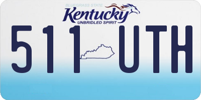 KY license plate 511UTH