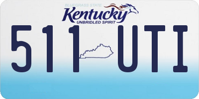 KY license plate 511UTI