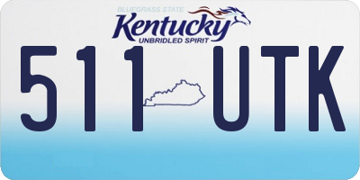KY license plate 511UTK