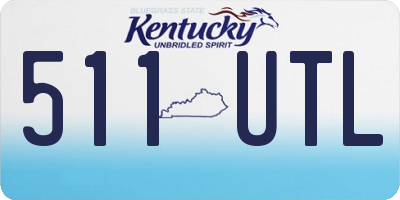 KY license plate 511UTL