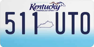 KY license plate 511UTO