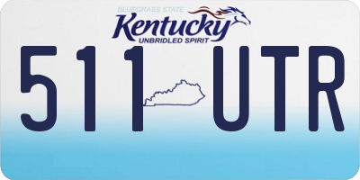 KY license plate 511UTR